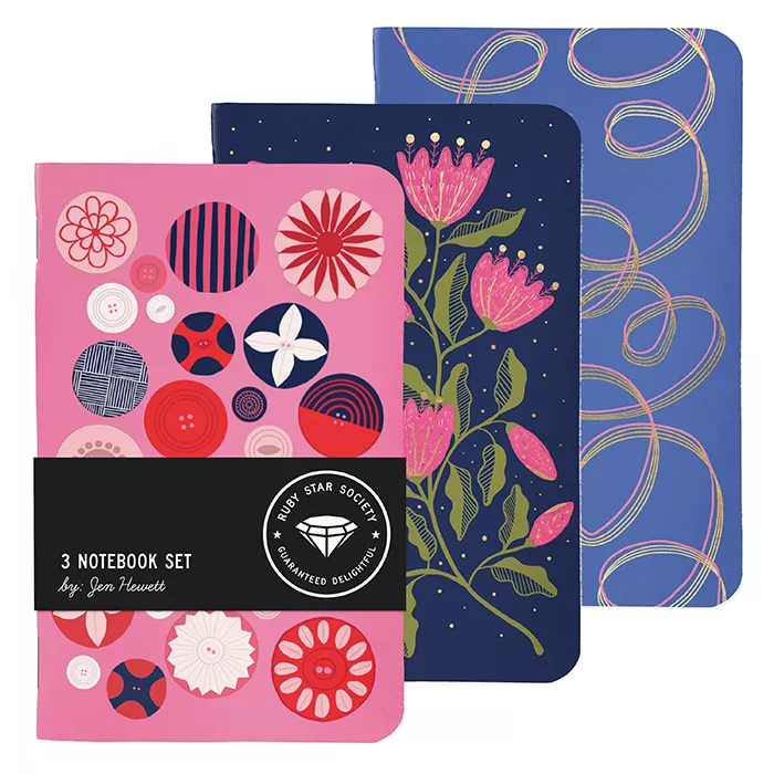 Buttons Notebook Set 3ct