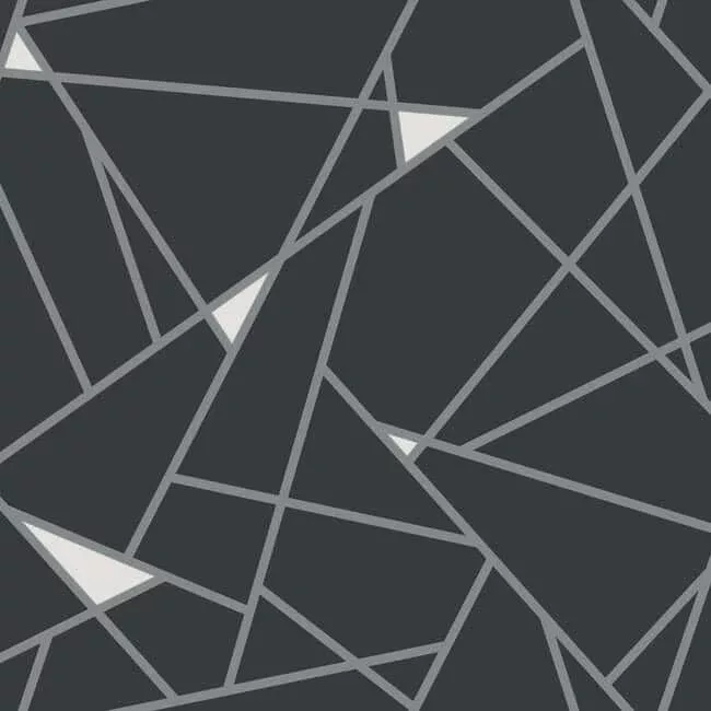 BW3985 Black Silver Prismatic Wallpaper