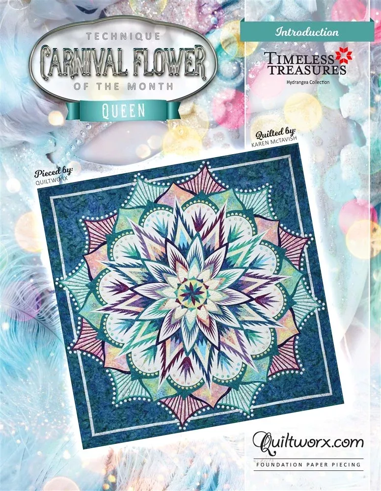 Carnival Flower Technique of the Month Pattern by Quiltworx