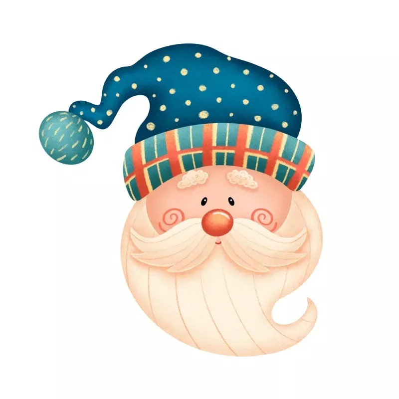 Cartoon Santa Clause Fabric Panel – Variation 2
