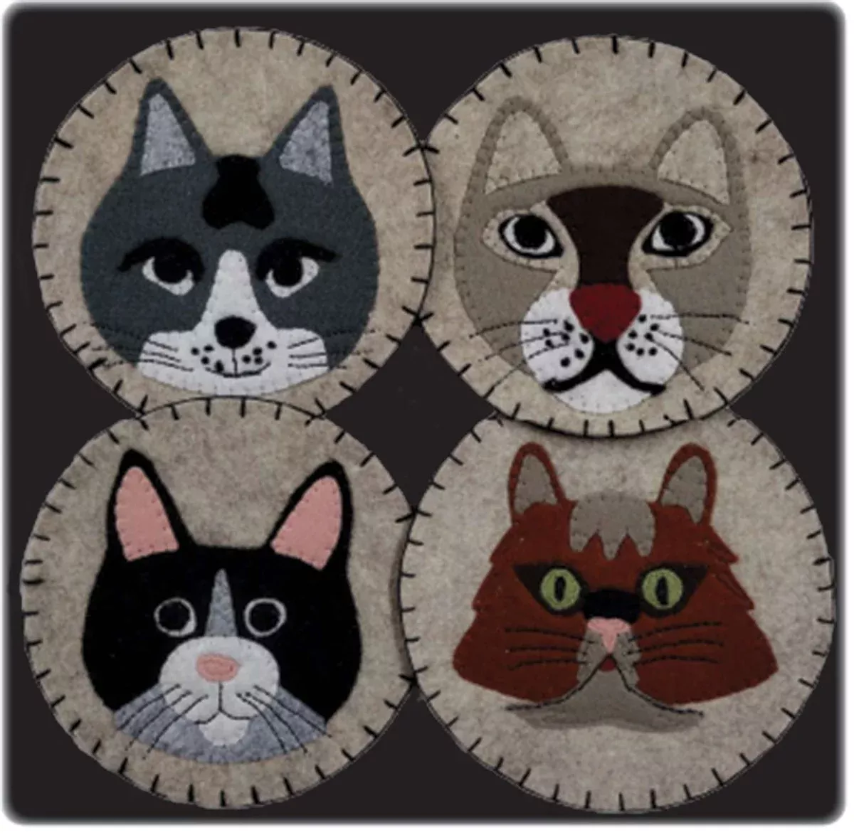 Cat Coaster Kit by Rachel Pellman
