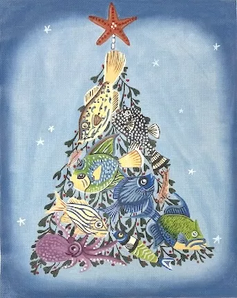 CBK Needlepoint Collections – Fish Tree