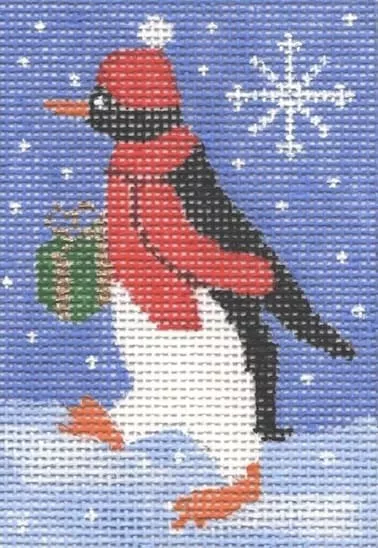 CBK Needlepoint Collections – Penguin with Present and Snowflake
