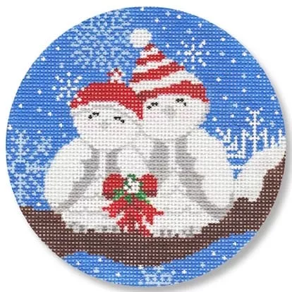 CBK Needlepoint Collections – Snow Lovebirds