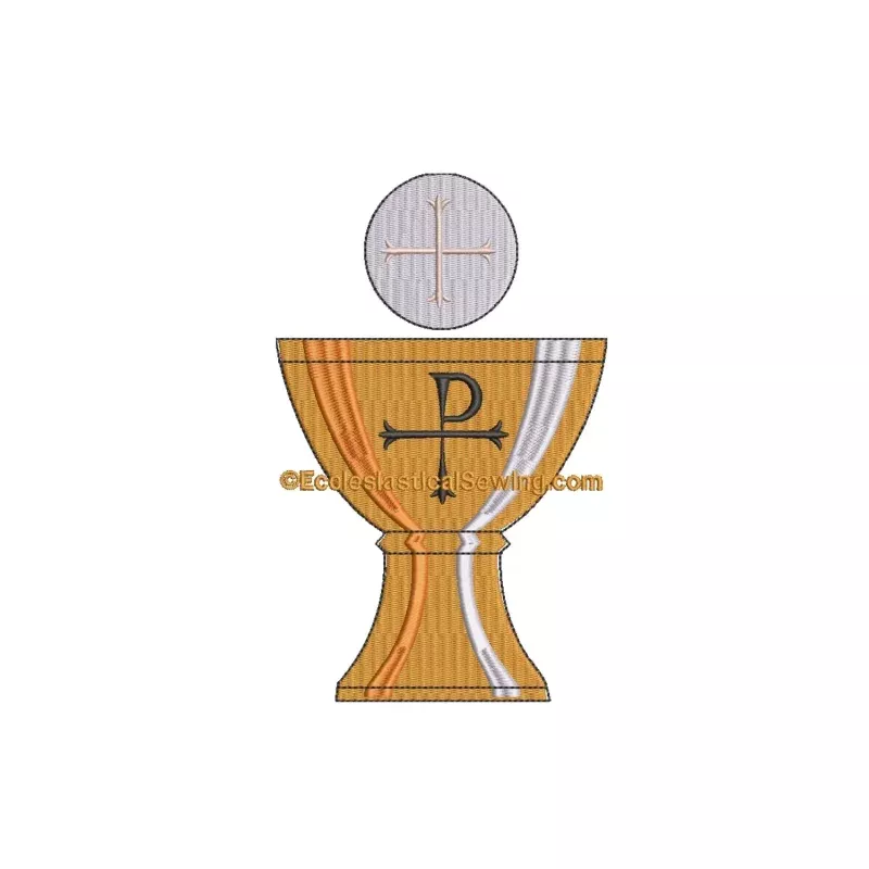 Chalice and Host Design–Religious Machine Embroidery File