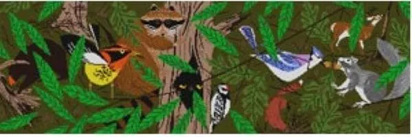 Charley Harper Needlepoint – Forest Friends