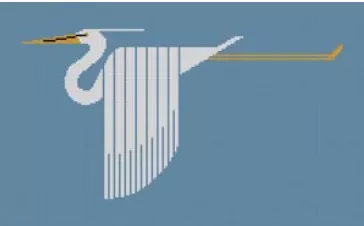 Charley Harper Needlepoint – Great White Heron