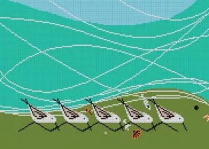 Charley Harper Needlepoint – Strolling Patrolin