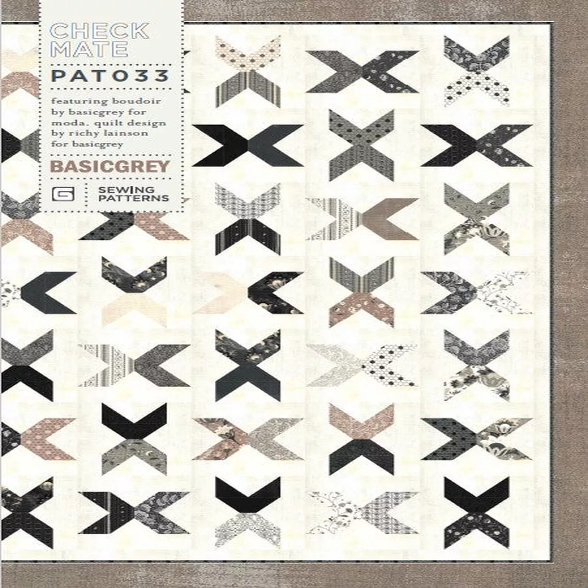 CHECK MATE – BASICGREY Quilt Pattern 033 DIGITAL DOWNLOAD