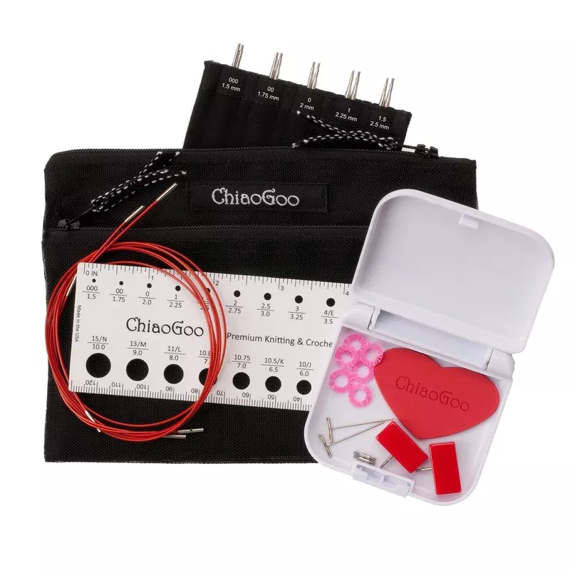 ChiaoGoo TWIST Red Lace Interchangeables Set, 4″ Mini