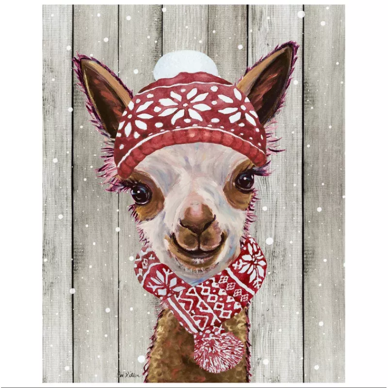 Christmas Alpaca Print