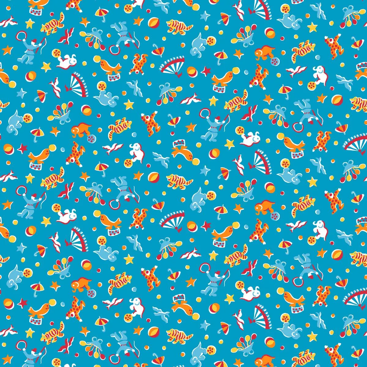 Circus Jubilee – Blue Carnival Fabric