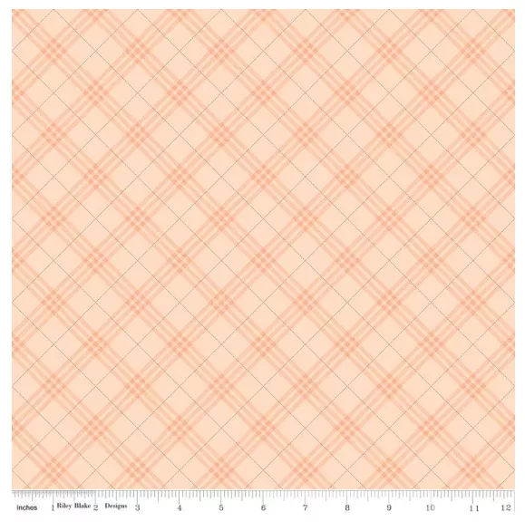 Coffee Time Plaid Shell 45" wide fabric per yard