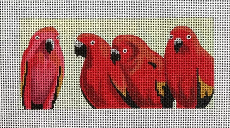 Colors of Praise – 4 Red Parrots Insert