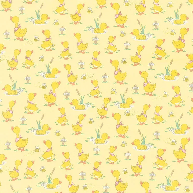 Comfy Flannel – Ducks Tan Yardage