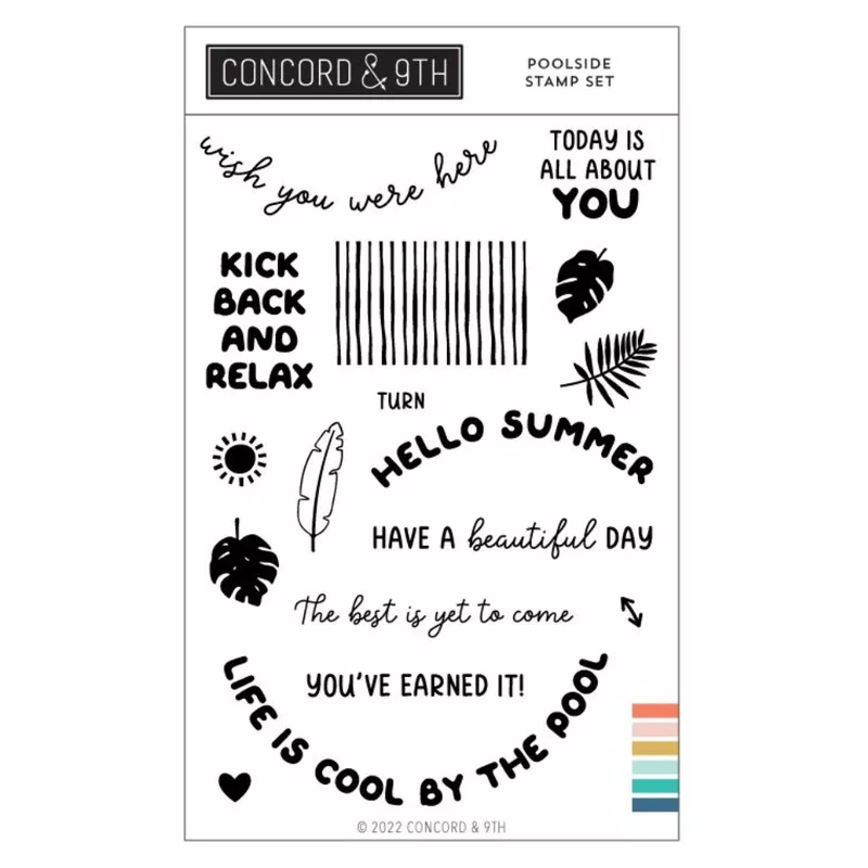 Concord & 9th Poolside Clear Stamp Set 12156*