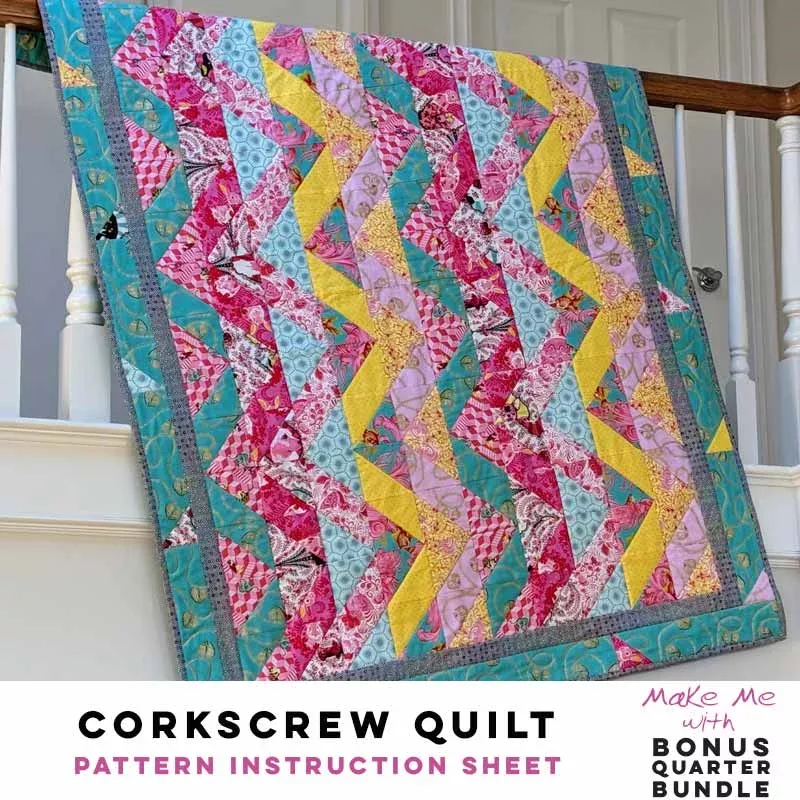 Corkscrew Quilt - Bonus Quarter Bundle Pattern