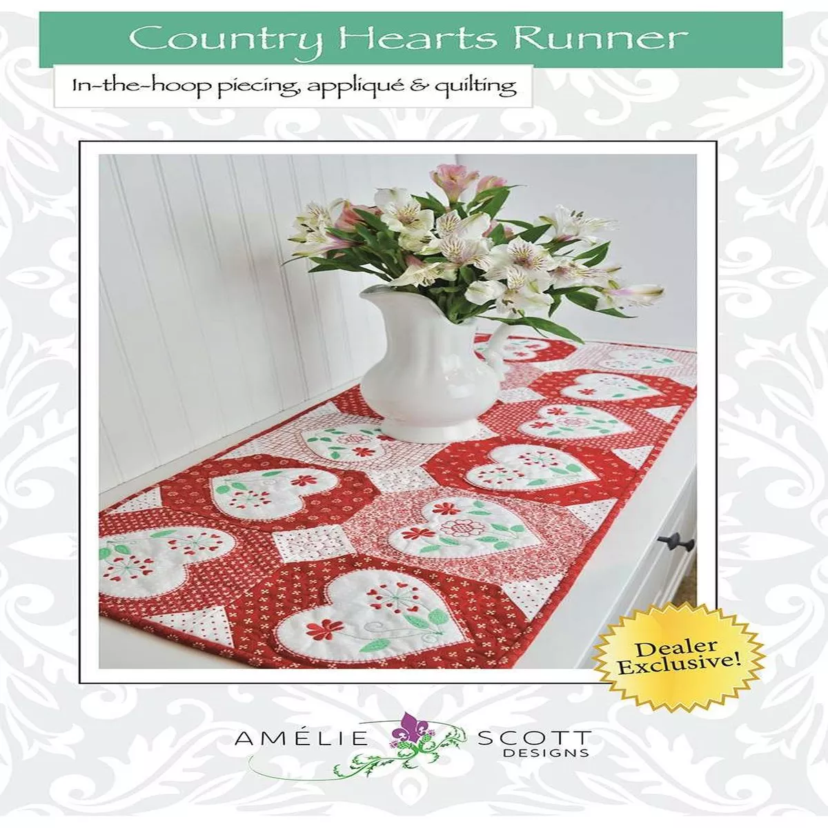 Country Hearts Runner Pattern by Christine Conner