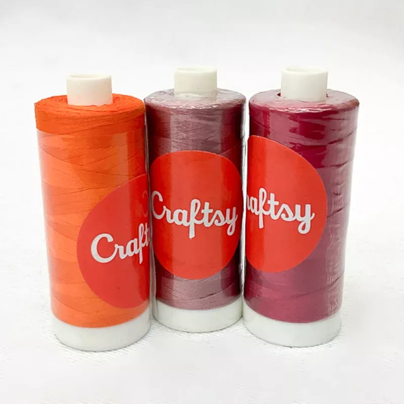 Craftsy Stash Builder Thread Set Bundle Reds 3 spools 100% Cotton
