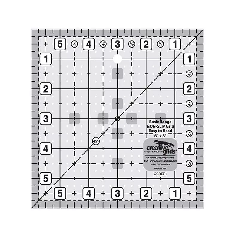 Creative Grids Basic Range 6″ Square Ruler CGRBR2