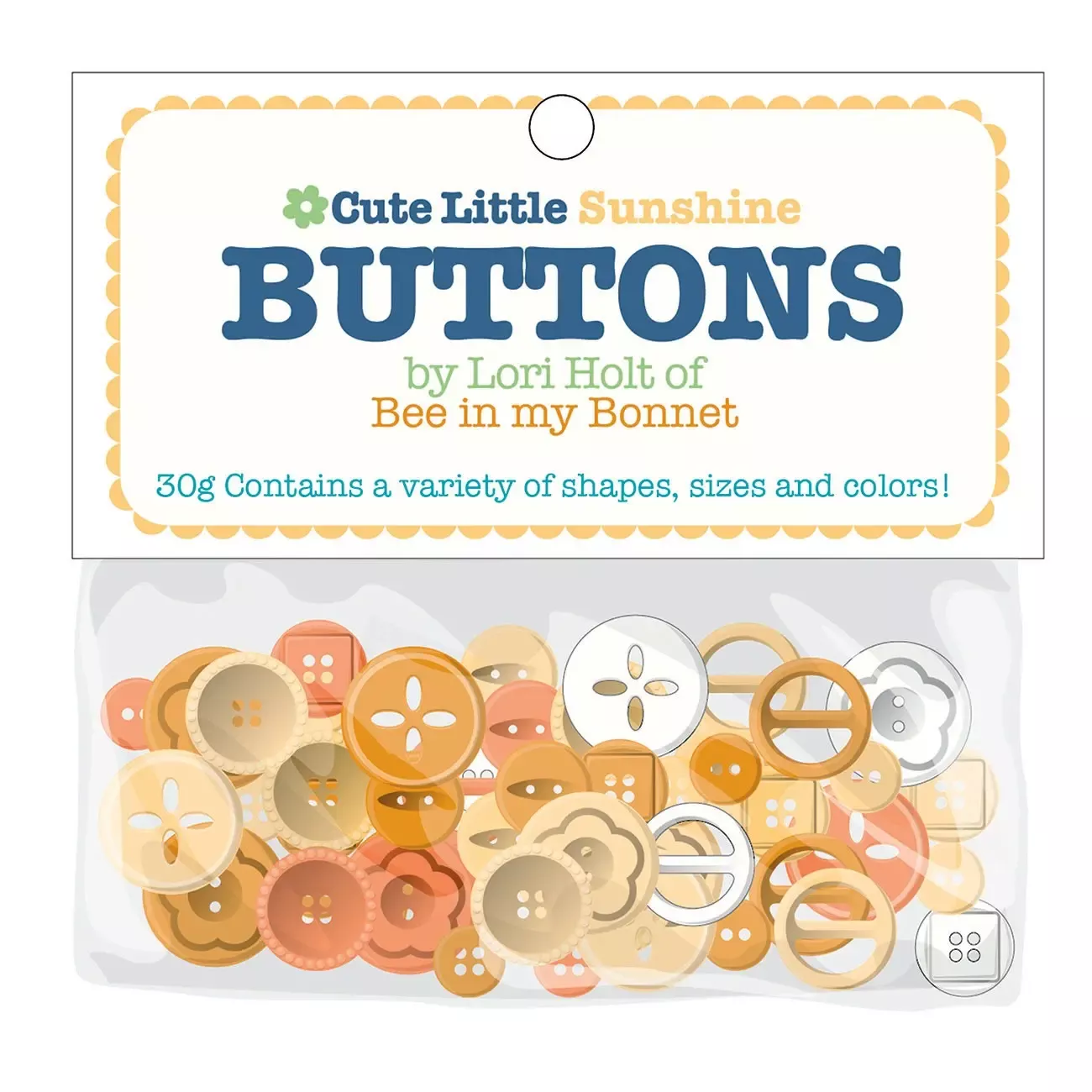 Cute Little Buttons Sunshine Assortment
