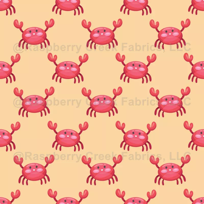 Cute Red Crabs on Sunset Corvette Brown