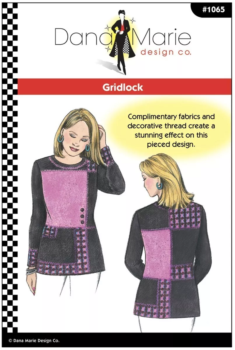 Dana Marie Sewing Pattern #1065 - Gridlock - Pieced Bodice sewing pattern for knits and woven
