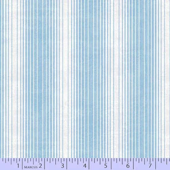 Dance at Dusk - Stripe - White/Light Blue (3-Yard Pack)