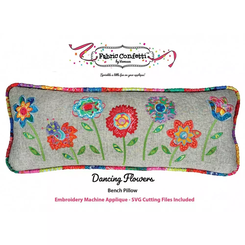 Dancing Flowers Bench Pillow Pattern