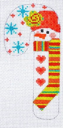 Danji Designs – 3 Hearts Snowman Candy Cane