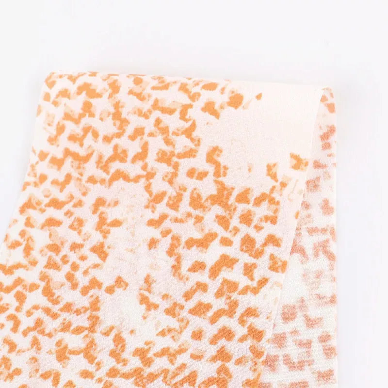 Dappled Print Viscose Crepe – Nectarine