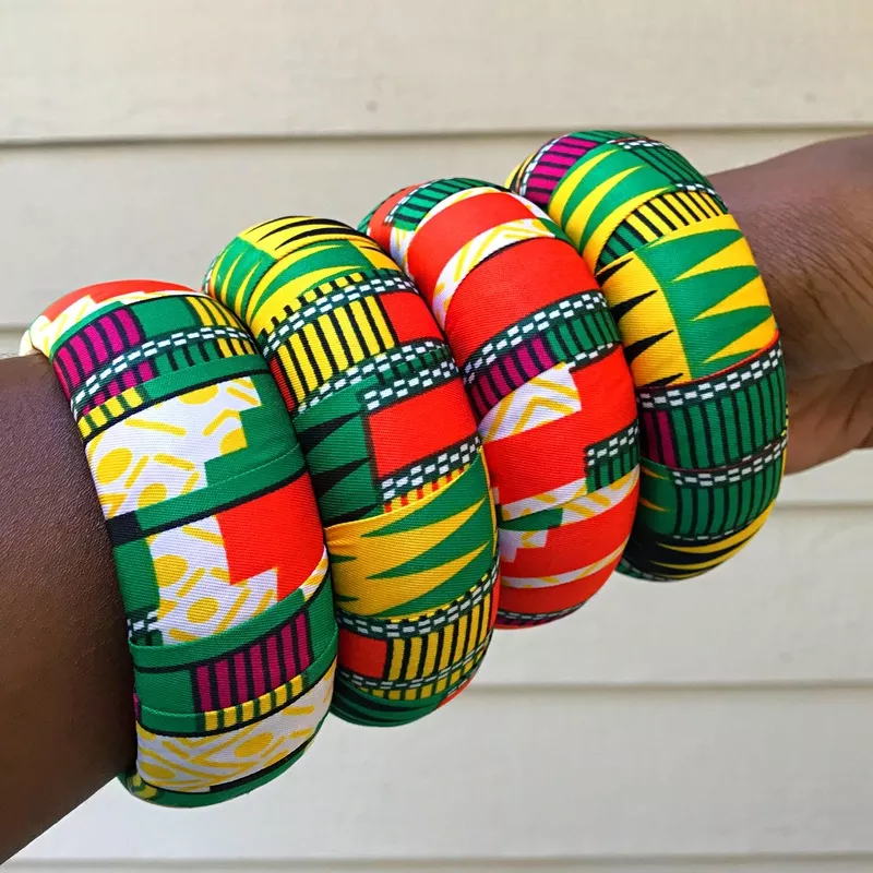 Deka African Print Bangle Bracelets