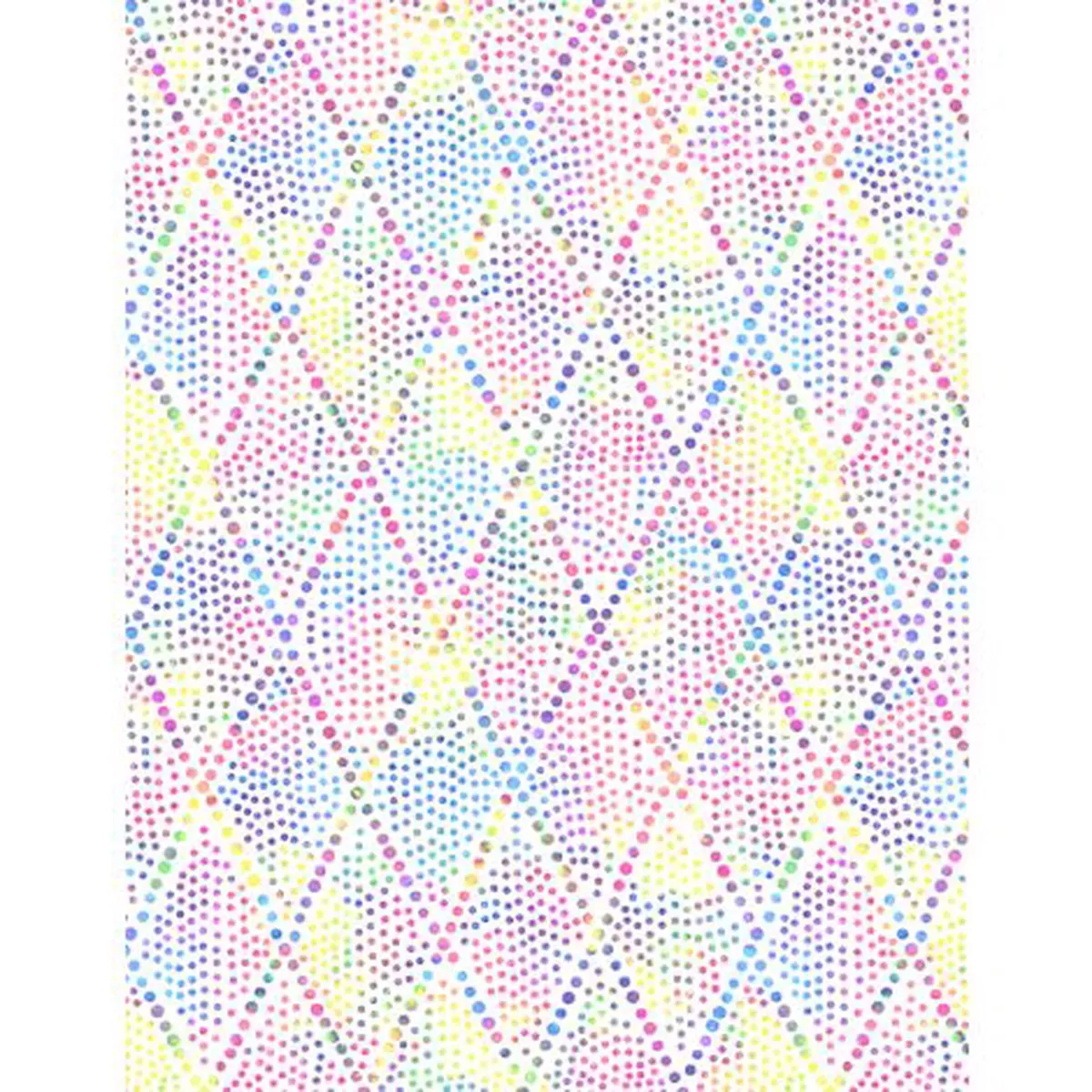 Diamond Dots 108″ White Multi