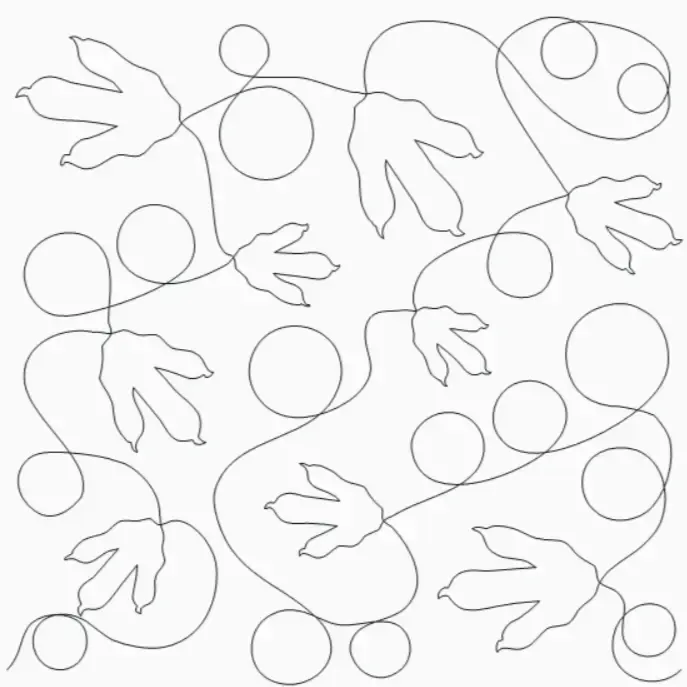 Dinosaur Prints Meandering Digital E2E