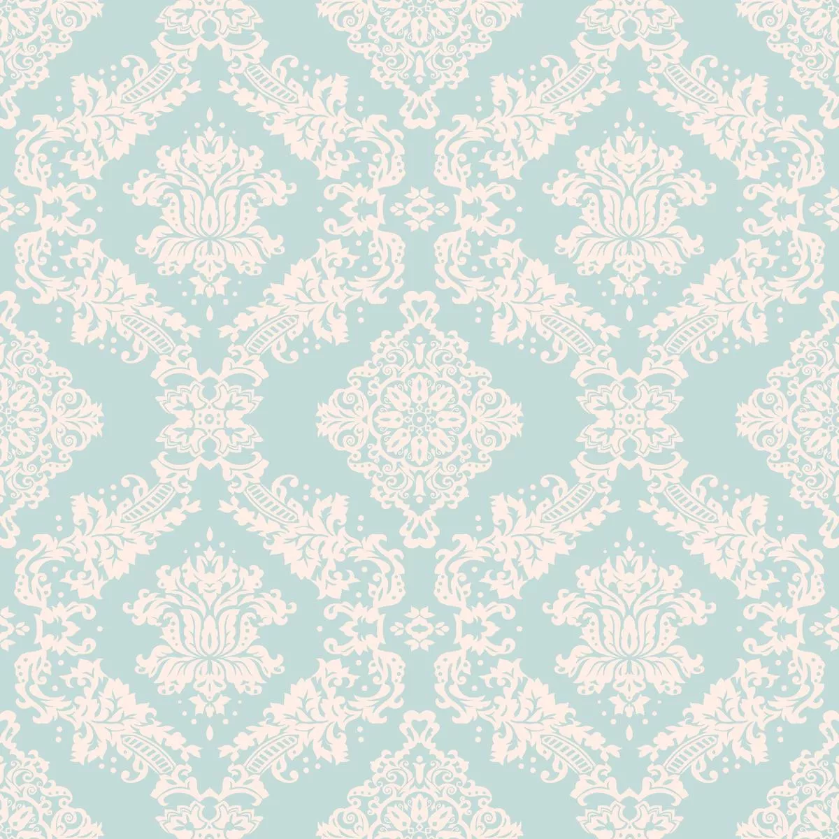 Divine Damask on Ice Fabric