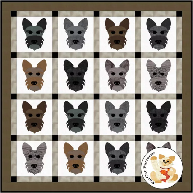 Dog Days, Scottish Terrier Quilt Pattern