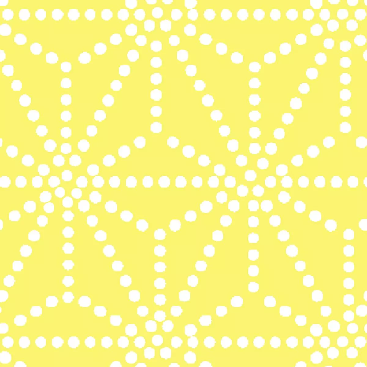 Dotted Starburst on Yellow Fabric