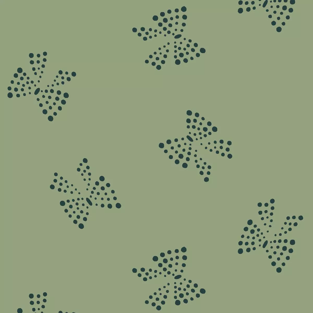 Dotty Bow in Moss Fabric