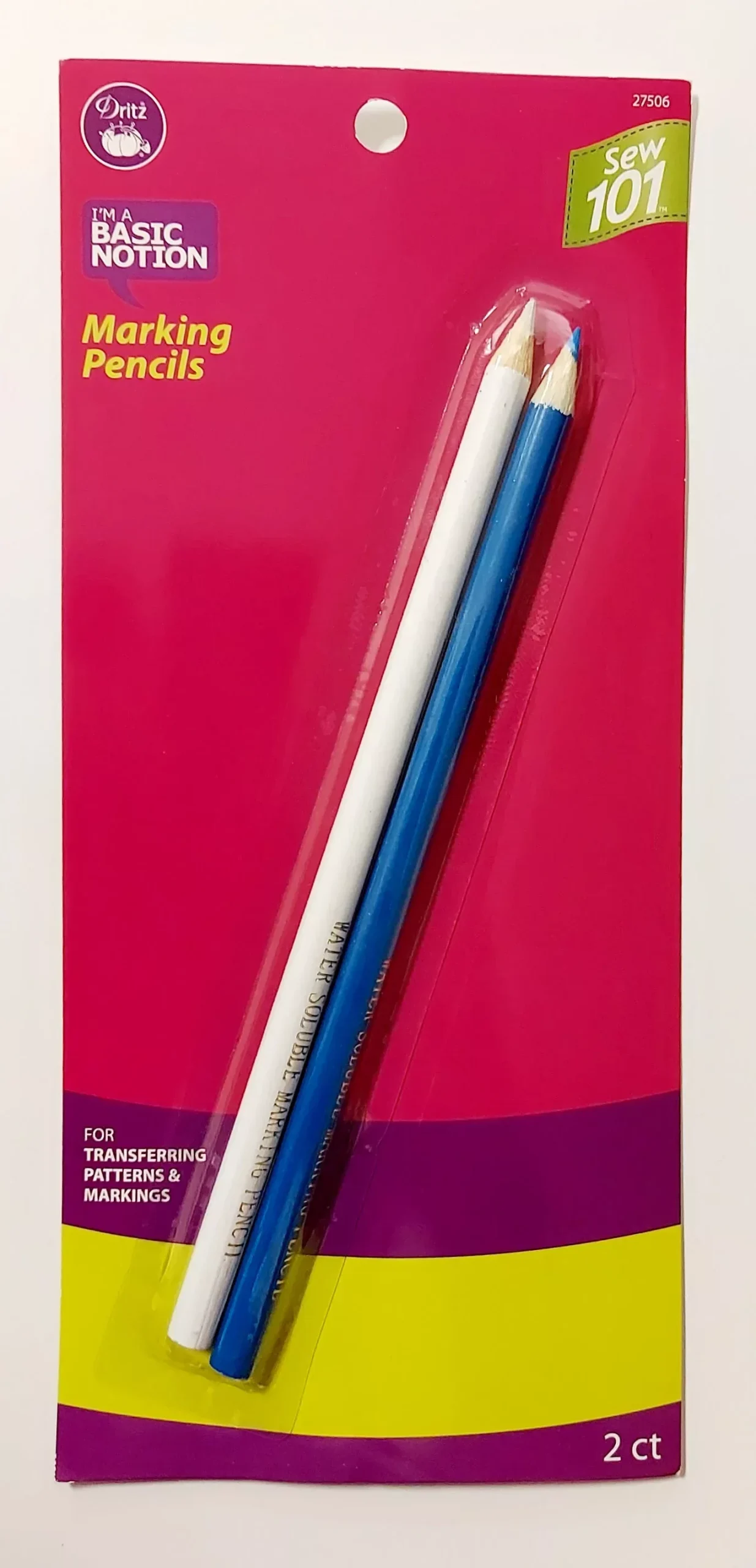 Dritz Sew 101 Marking Pencil Combo - Blue & White