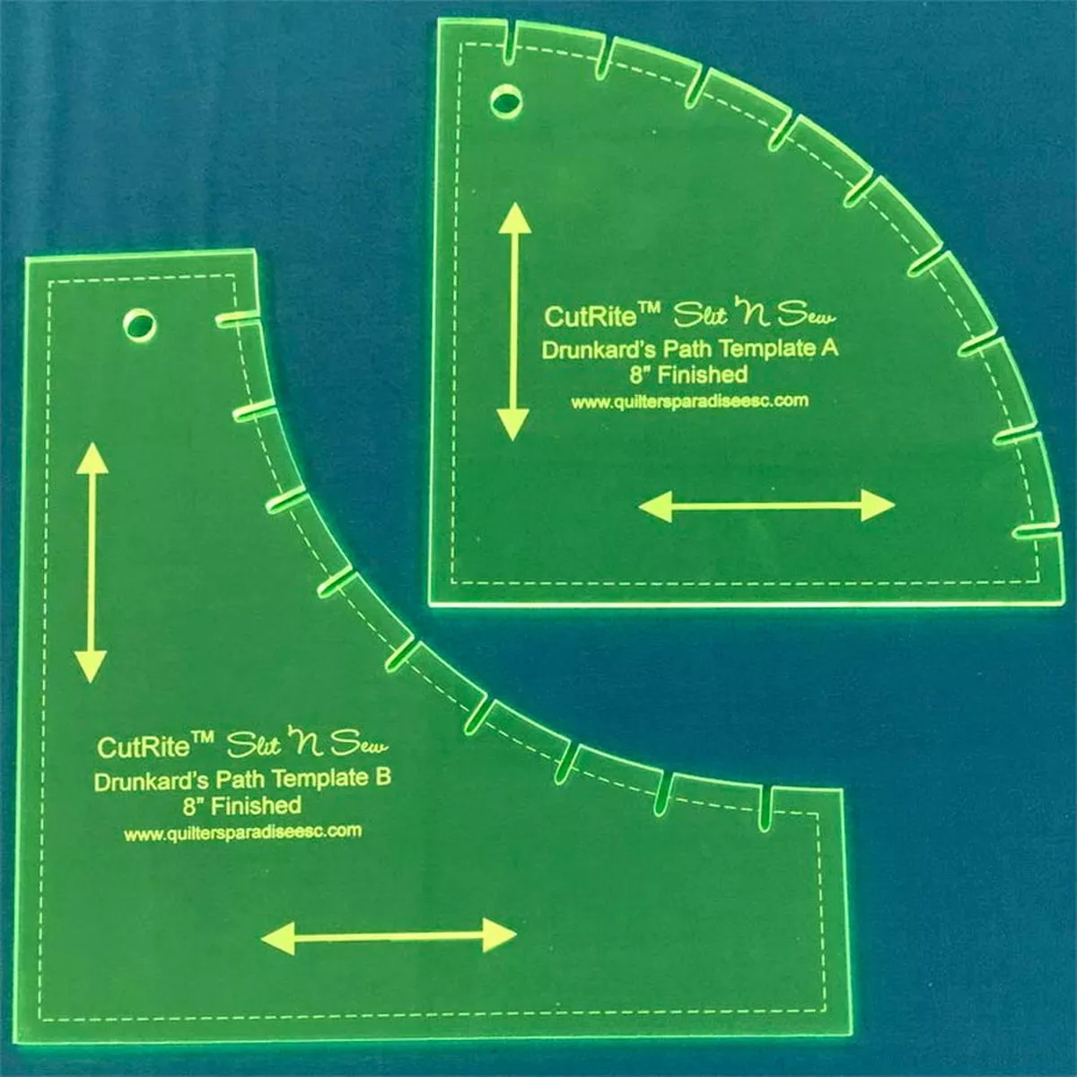 Drunkard’s Path 8″ Finished Template – CutRite Slit ‘N Sew