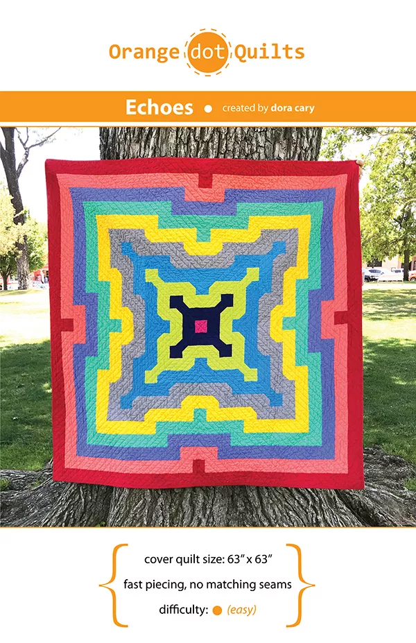 Echoes Quilt Pattern (Orange Dot)