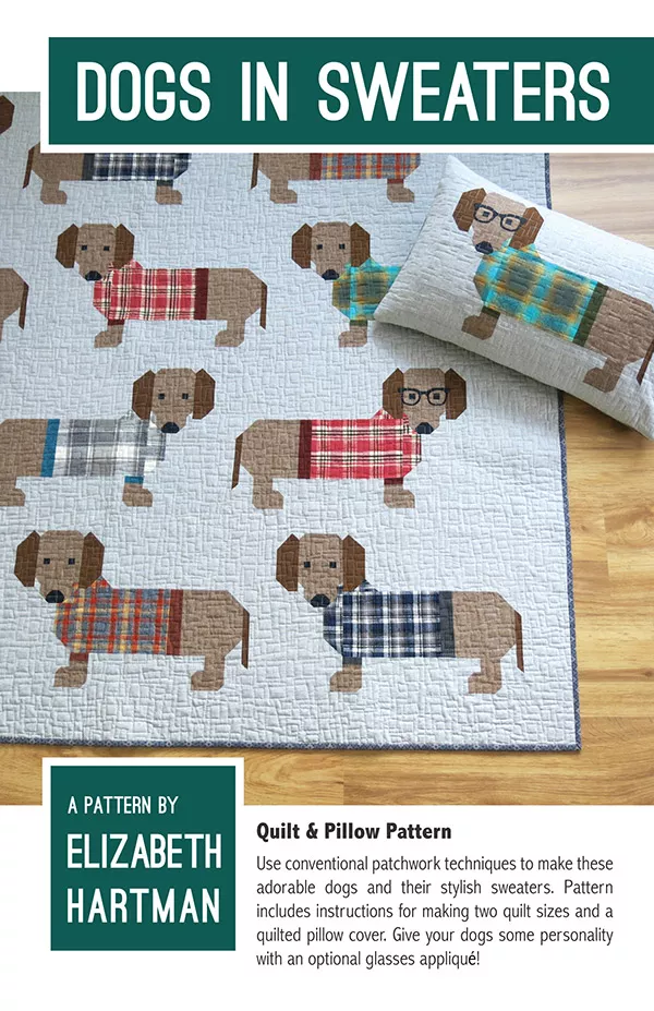 Elizabeth Hartman Dogs In Sweaters Pattern