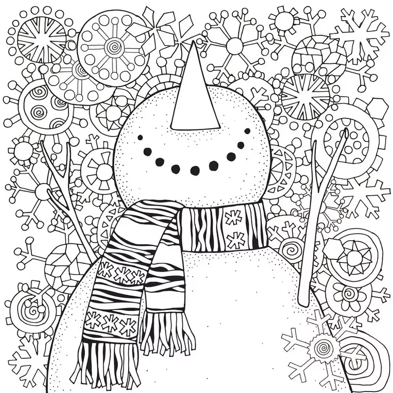 Enjoying The Snowflakes Fabric Panel