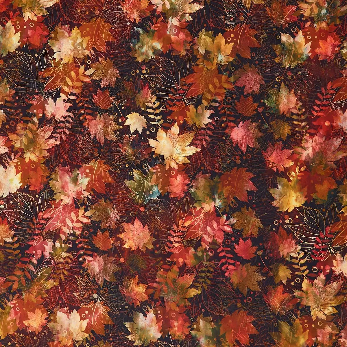 Fall Leaves – Collage Multi Yardage