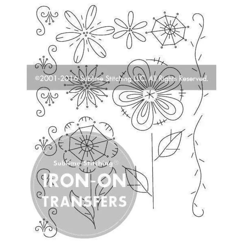 Fantasy Flowers – Embroidery Pattern Transfers