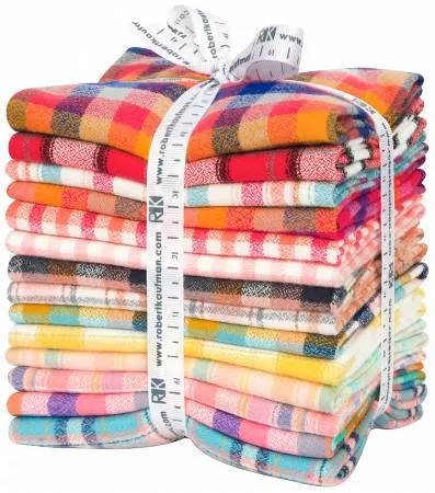 Fat Quarter Mammoth Junior Flannel, Warm, 14pcs/bundle