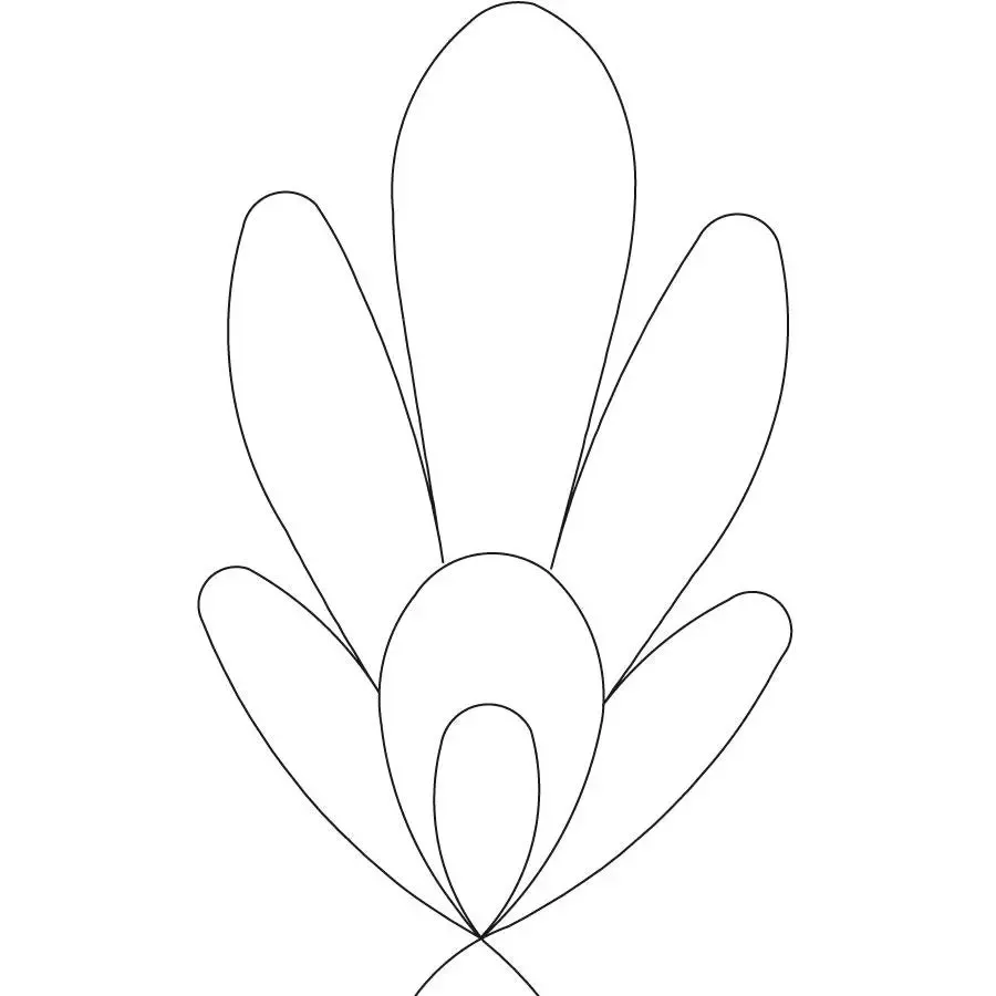 Feather Flower B Corner
