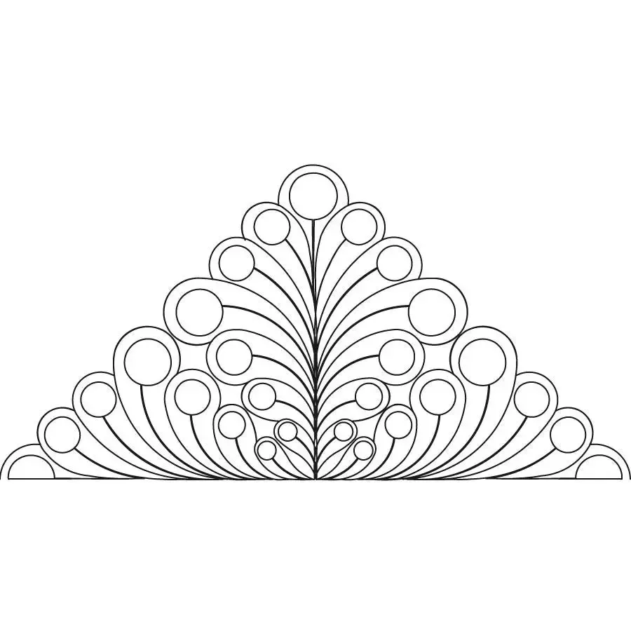 Feathered Pearls Triangle