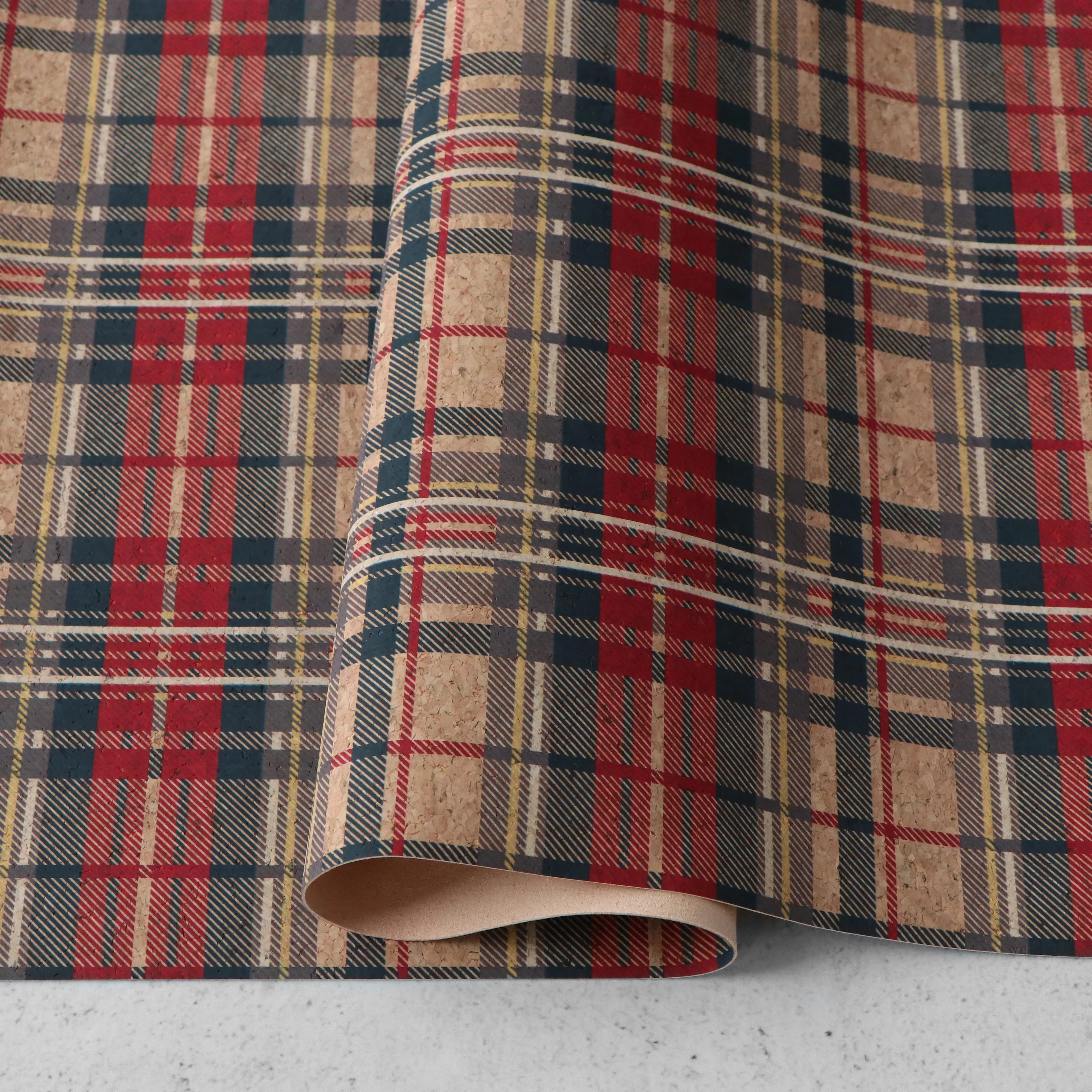Fireside Plaid Cork Fabric