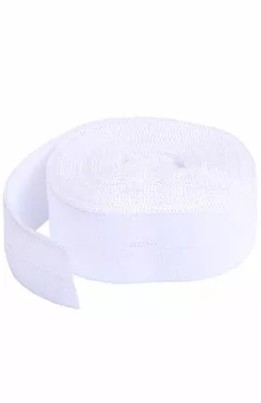Fold-Over Elastic 3/4in x 2yd White